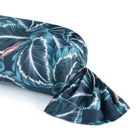 Taie d’oreiller satin de coton - Calathea Bleu foncé - 43 x 210 cm