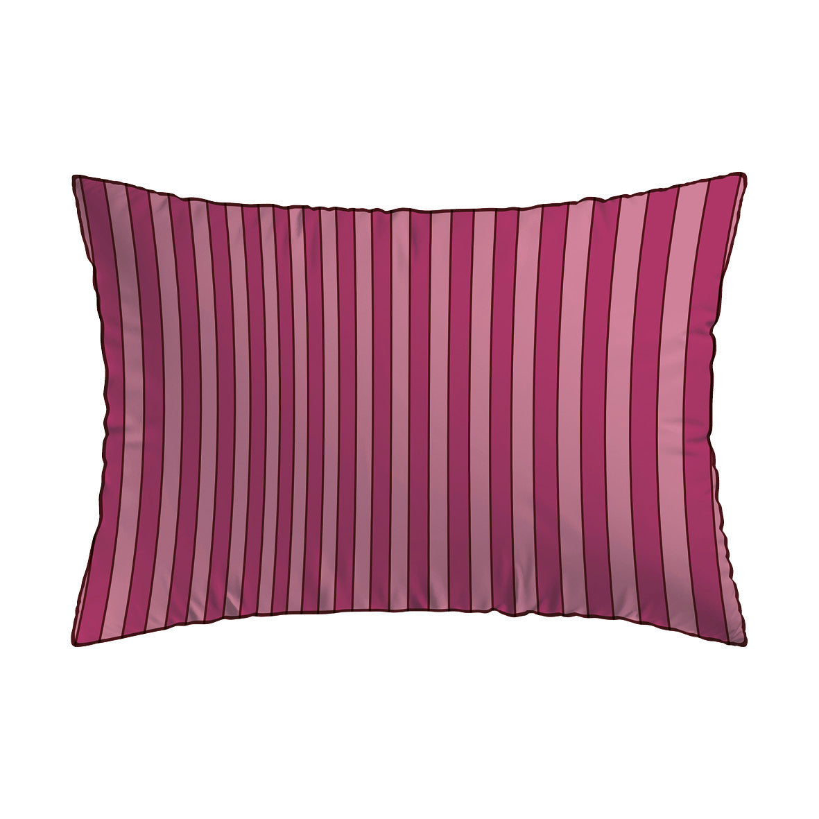 Taie d’oreiller satin de coton - Faisceau Rose - 2 x (50 x 70 cm)