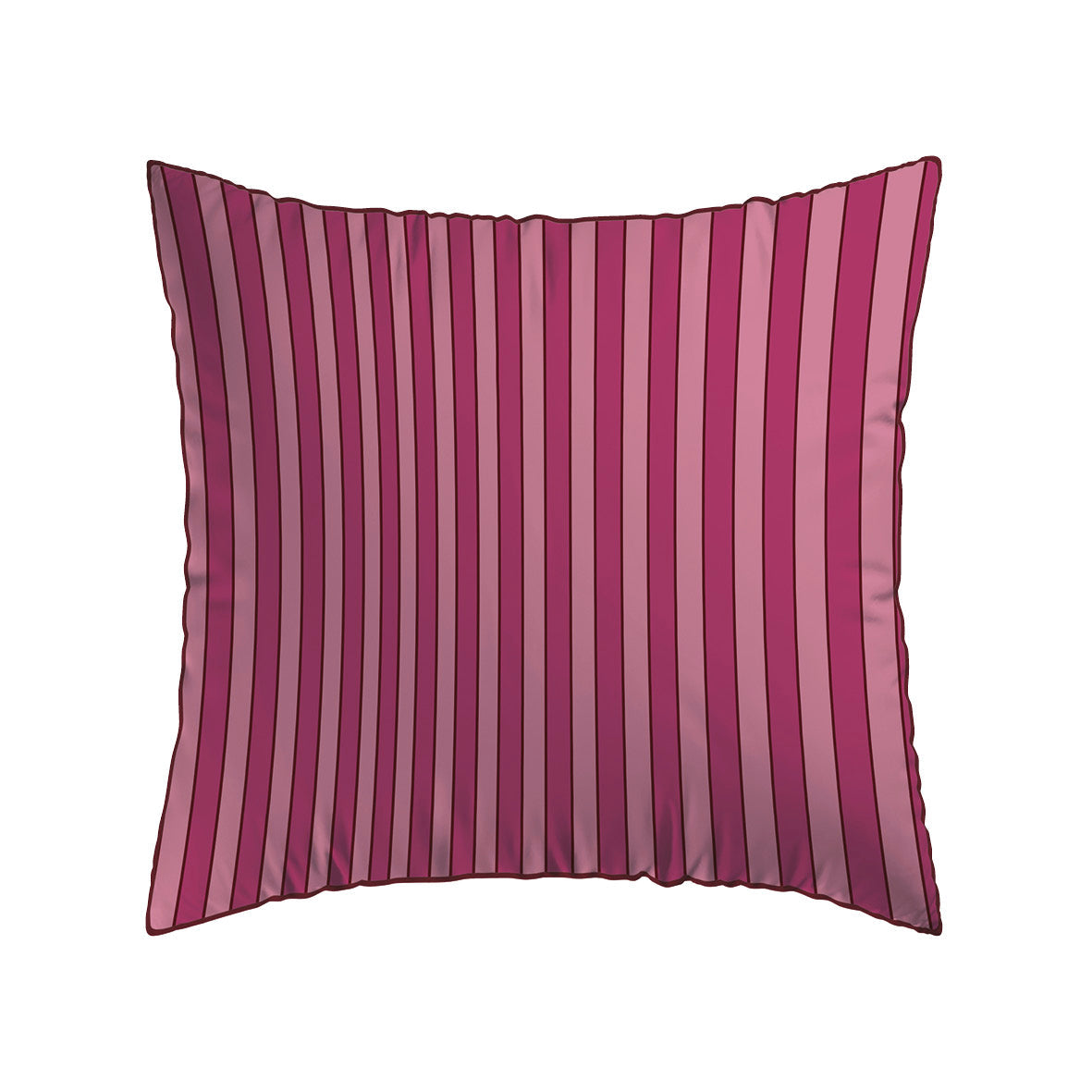 Taie d’oreiller satin de coton - Faisceau Rose - 2 x (63 x 63 cm)