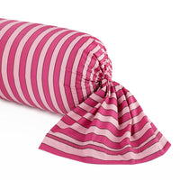 Taie d’oreiller satin de coton - Faisceau Rose - 43 x 210 cm