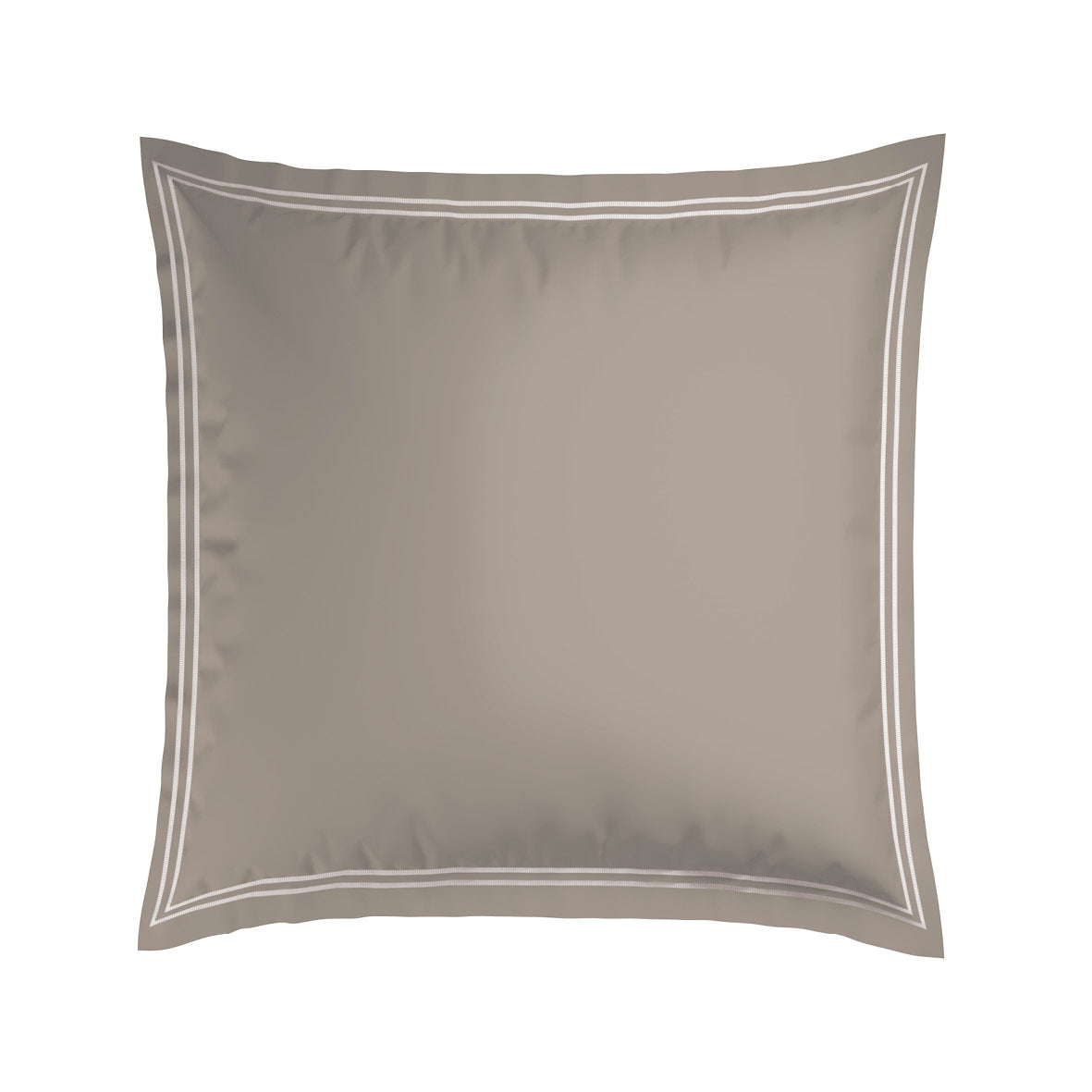 Taie d'oreiller satin de coton - Nîmes Blanc / Taupe - CXL by Christian Lacroix Maison