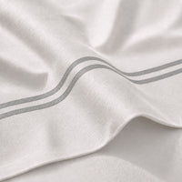 Taie d'oreiller satin de coton - Nîmes Gris / Blanc - CXL by Christian Lacroix Maison
