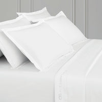Taie d'oreiller satin de coton - Uni 1 baratta Blanc - CXL by Christian Lacroix Maison