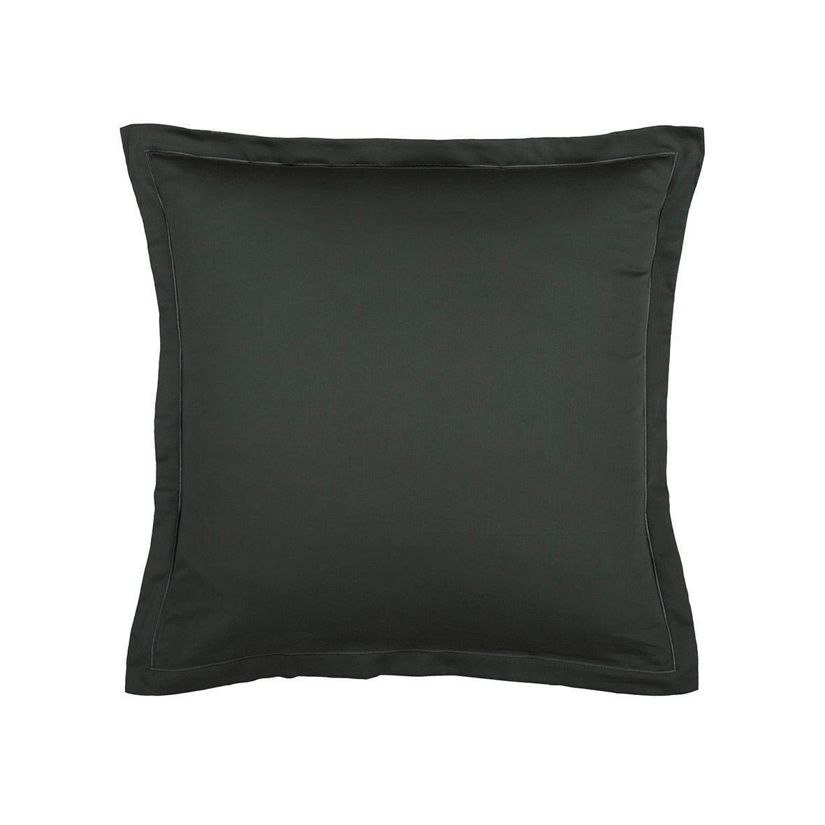 Taie d'oreiller satin de coton - Uni 1 baratta Charbon - CXL by Christian Lacroix Maison