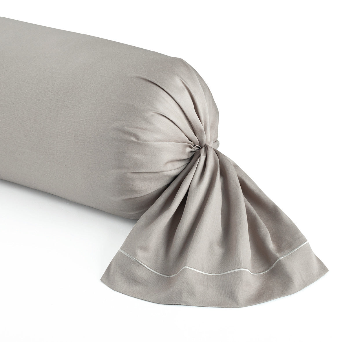 Taie d'oreiller satin de coton - Uni 1 baratta Taupe chaud - CXL by Christian Lacroix Maison