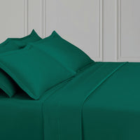 Taie d'oreiller satin de coton - Uni 1 baratta Vert paon - CXL by Christian Lacroix Maison