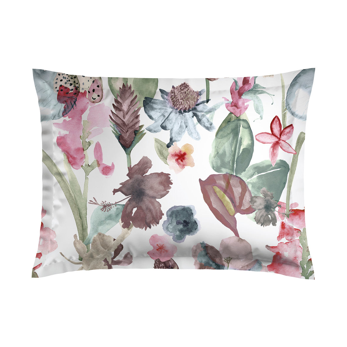 Taie(s) d'oreiller satin de coton - Exotique Framboise - CXL by Christian Lacroix Maison
