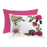 Taie(s) d'oreiller satin de coton - Garden fuchsia - 2 x (50 x 70 cm)