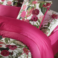 Taie(s) d'oreiller satin de coton - Garden fuchsia