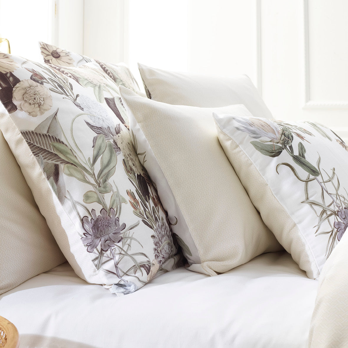 Taie(s) d'oreiller satin de coton - Garden taupe - CXL by Christian Lacroix Maison