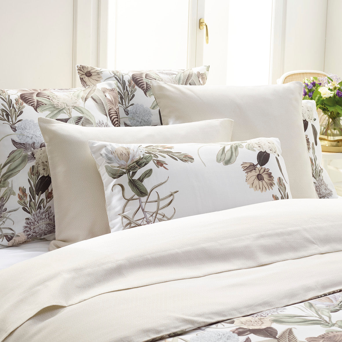 Taie(s) d'oreiller satin de coton - Garden taupe - CXL by Christian Lacroix Maison