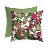 Taie(s) d'oreiller satin de coton - Garden vert - 2 x (63 x 63 cm)