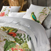 Taie(s) d'oreiller satin de coton - Jardin d'hiver gris perle - CXL by Christian Lacroix Maison