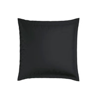 Taie(s) d’oreiller satin de coton rayure tissé dobby - Noir