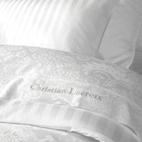 Taie(s) d'oreiller satin de coton tissé Jacquard Arles Blanc - CXL by Christian Lacroix Maison