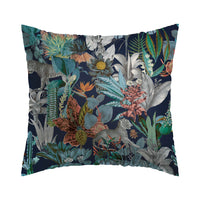 Taie(s) d'oreiller satin de coton - Zanzibar bleu - 2 x (80 x 80 cm)
