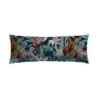 Taie(s) d'oreiller satin de coton - Zanzibar bleu - 45 x 150 cm