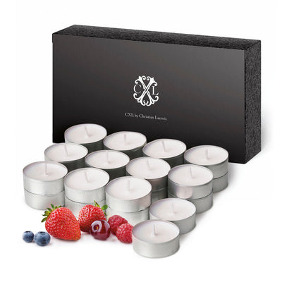 Pack de 24 bougies chauffe-plats parfumÃ©s Fruits rouges - VipShopBoutic