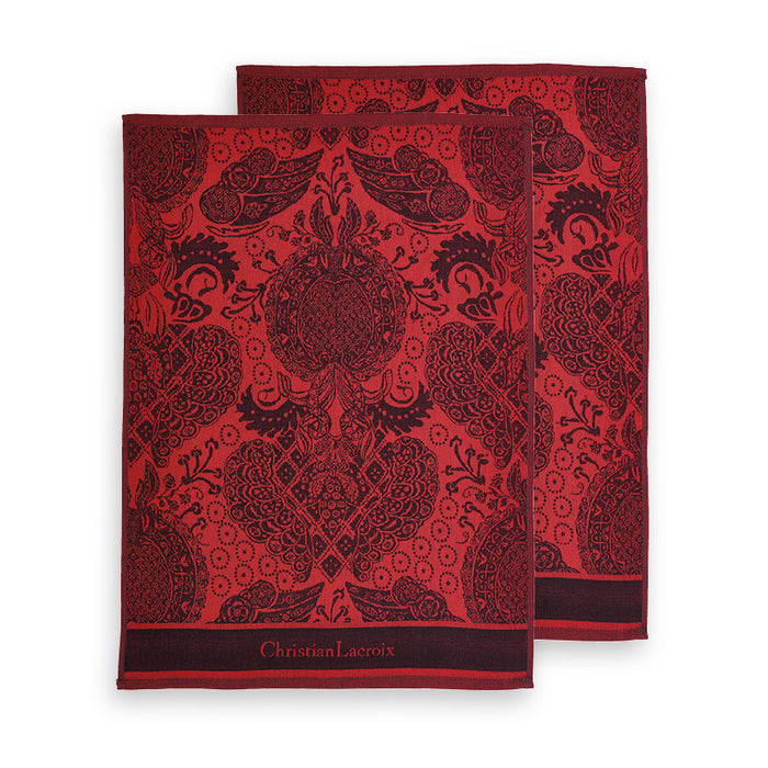 cxl by christian lacroix SET DE 2 TORCHONS - Rouge