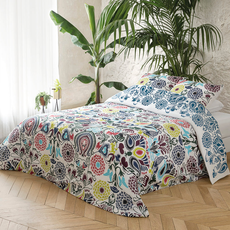 Housse de couette adèle coton flanelle rouge Decoratie | La Redoute