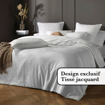 PARURE JACQUARD ARLES - Housse de couette + 2 taies - Blanc - CXL by Christian Lacroix Maison