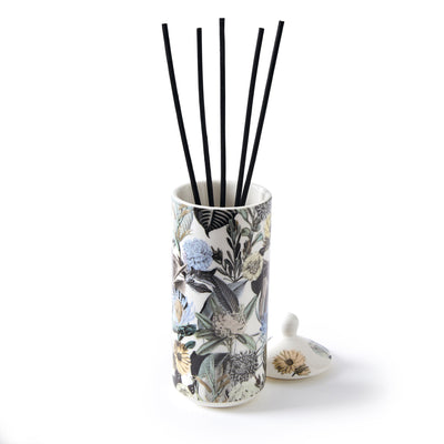 Fragrance sticks in porcelain holder Garden Light blue - Jasmin & Ylang - 100 ml
