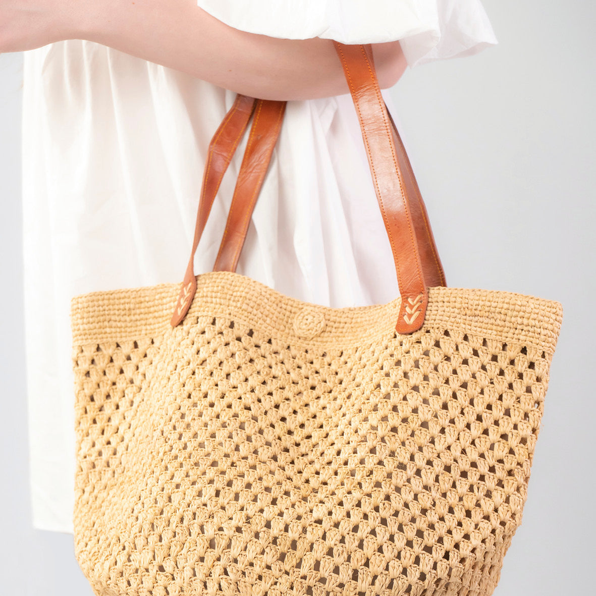 Handbag in raffia Sia - Natural