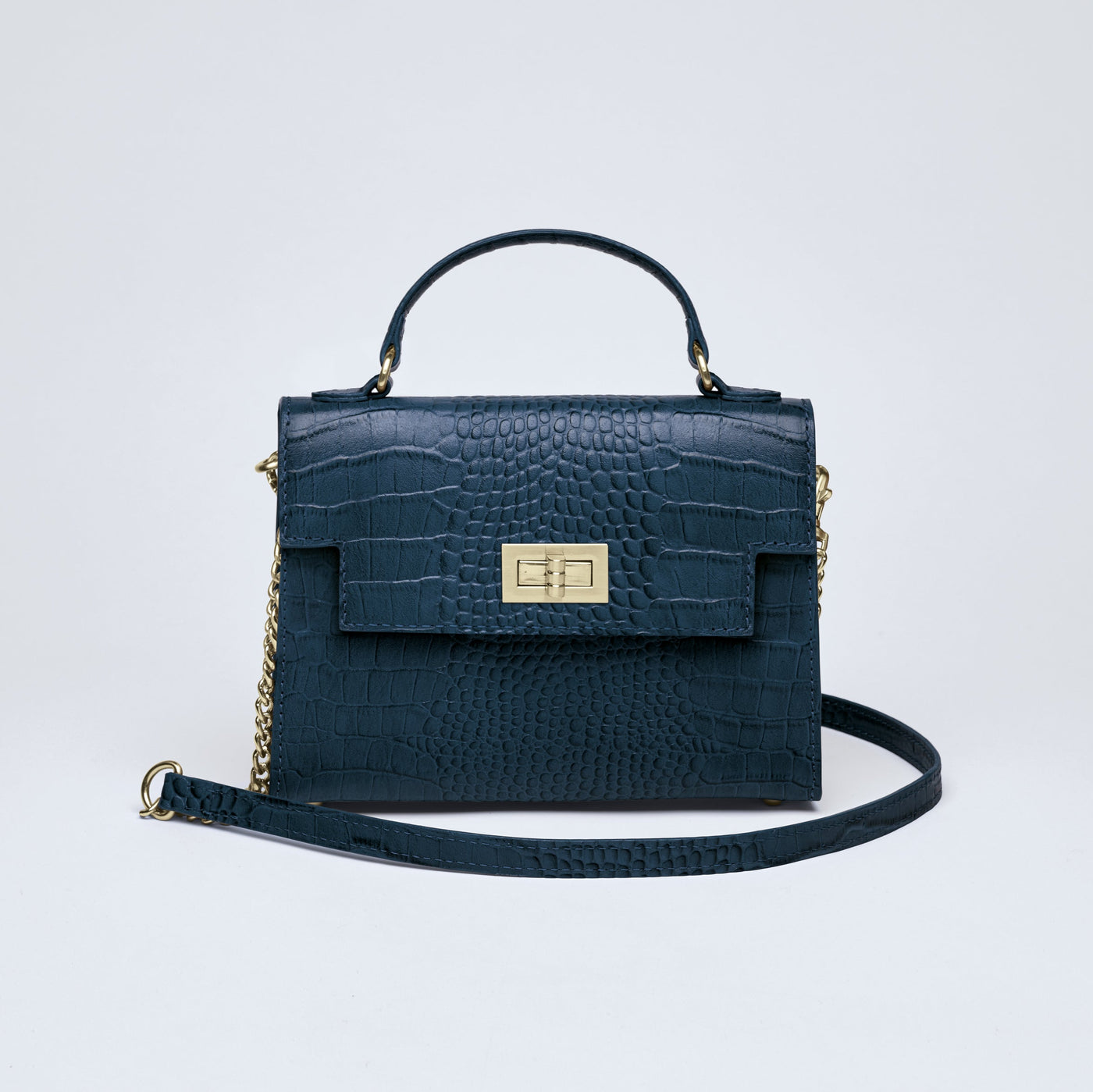 Croco leather handbag Monceau