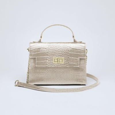 Croco leather handbag Monceau